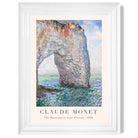 Claude Monet The Manneporte near Etrerat print in White Glossy Frame