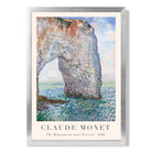 Claude Monet The Manneporte near Etrerat print in Silver Wooden Frame