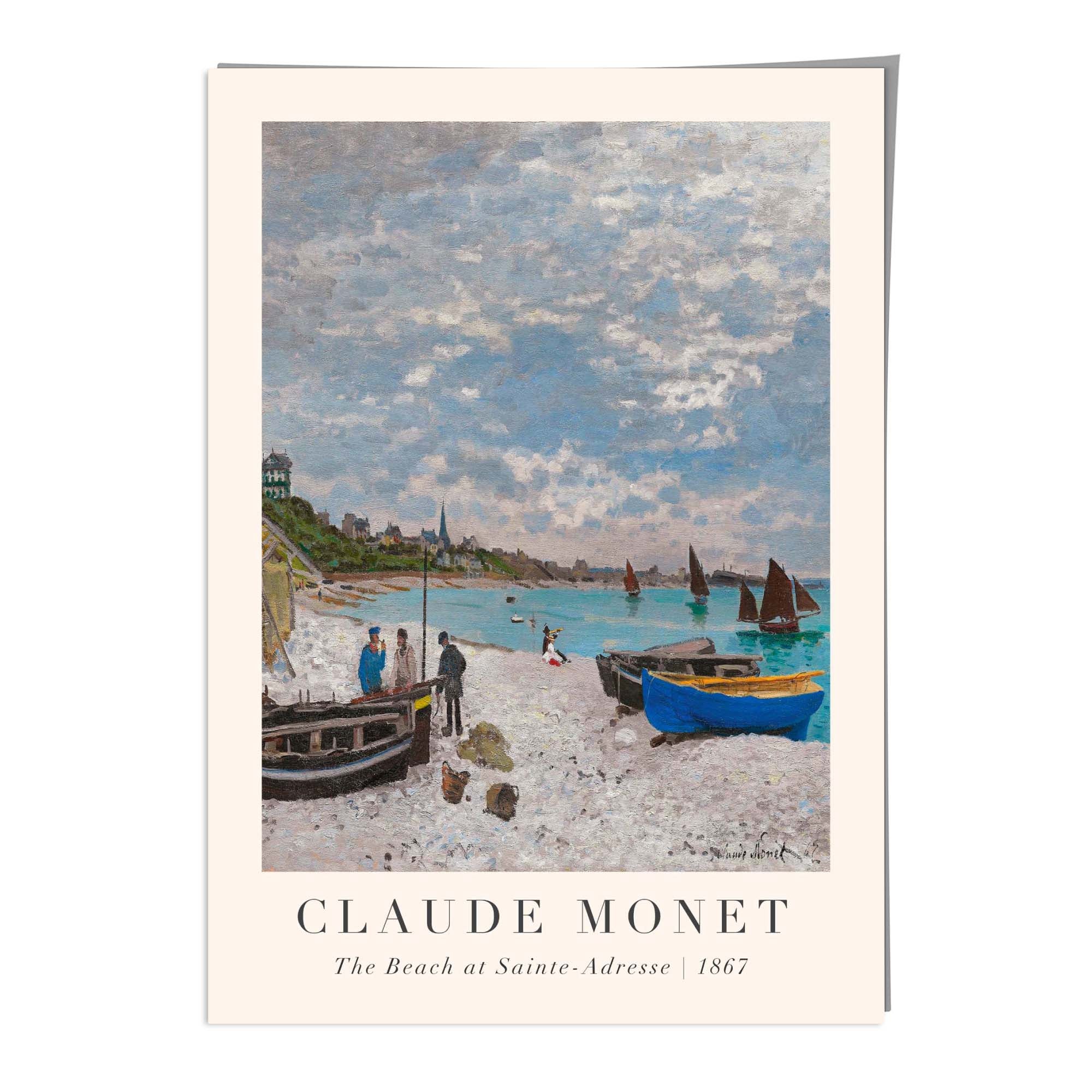 Claude Monet The Beach at Sainte-Adresse Wall Art Print