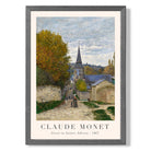 Claude Monet Street in Sainte-Adresse print in Dark Grey Wooden Frame