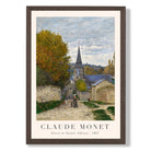 Claude Monet Street in Sainte-Adresse print in Dark Wooden Frame