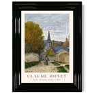 Claude Monet Street in Sainte-Adresse print in Black Glossy Frame