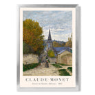 Claude Monet Street in Sainte-Adresse print in Silver Wooden Frame