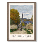 Claude Monet Street in Sainte-Adresse print in Walnut Wooden Frame