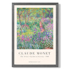 Claude Monet Artist's Garden Giverny print in Dark Grey Wooden Frame