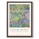 Claude Monet Artist's Garden Giverny print in Dark Wooden Frame