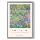 Claude Monet Artist's Garden Giverny print in Light Grey Wooden Frame