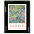 Claude Monet Artist's Garden Giverny print in Black Glossy Frame