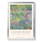 Claude Monet Artist's Garden Giverny print in Silver Wooden Frame