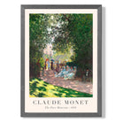 Claude Monet The Parc Monceau print in Dark Grey Wooden Frame