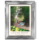 Claude Monet The Parc Monceau print in Chrome Glossy Frame