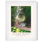 Claude Monet The Parc Monceau print in White Glossy Frame