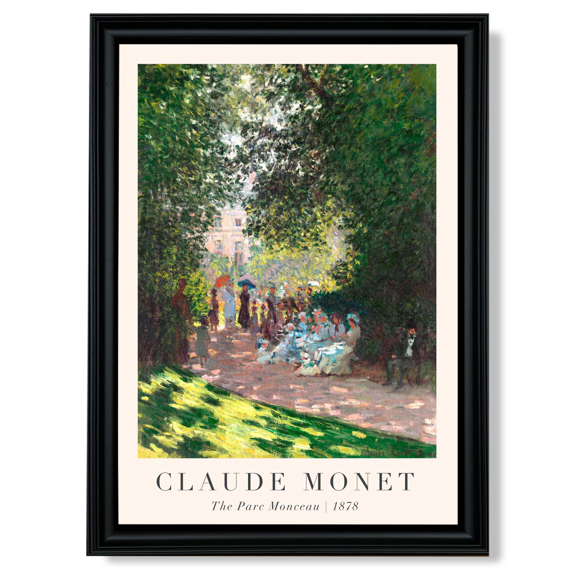 Claude Monet The Parc Monceau print in Black Scoop Frame