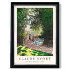 Claude Monet The Parc Monceau print in Black and silver Frame