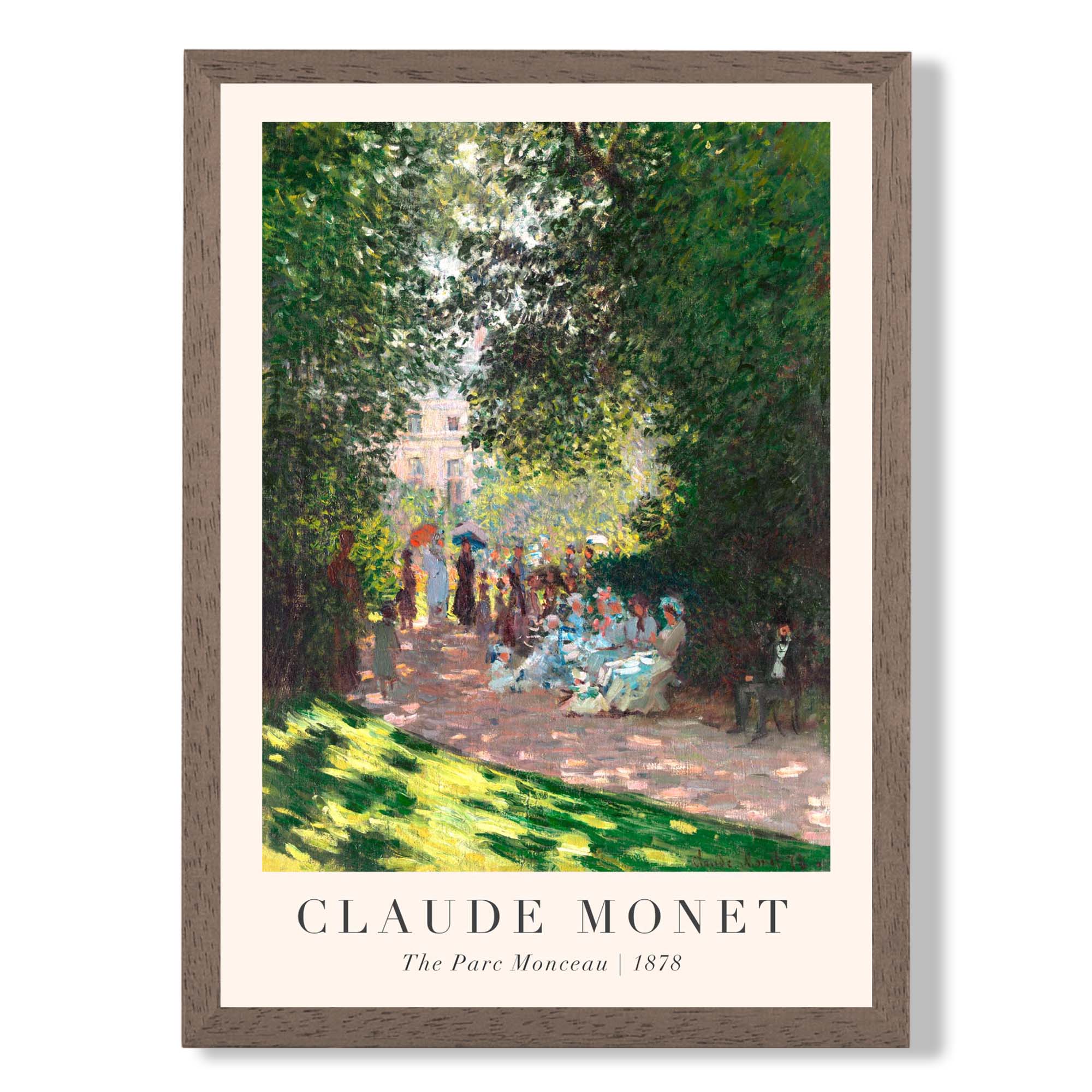 Claude Monet The Parc Monceau print in Walnut Wooden Frame