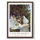 Claude Monet Women in the Garden print in Dark Wooden Frame