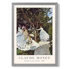 Claude Monet Women in the Garden print in Light Grey Wooden Frame