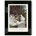 Claude Monet Women in the Garden print in Black Glossy Frame