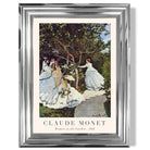 Claude Monet Women in the Garden print in Chrome Glossy Frame