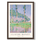 Claude Monet Poplars print in Dark Wooden Frame