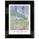 Claude Monet Poplars print in Black Glossy Frame