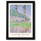 Claude Monet Poplars print in Black Scoop Frame