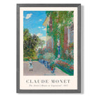 Claude Monet Artist's House at Argenteuil print in Dark Grey Wooden Frame
