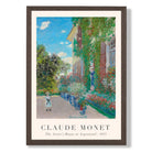 Claude Monet Artist's House at Argenteuil print in Dark Wooden Frame