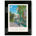Claude Monet Artist's House at Argenteuil print in Black Glossy Frame