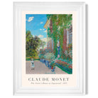 Claude Monet Artist's House at Argenteuil print in White Glossy Frame