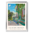 Claude Monet Artist's House at Argenteuil print in Silver Wooden Frame