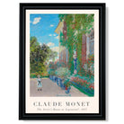 Claude Monet Artist's House at Argenteuil print in Black Scoop Frame