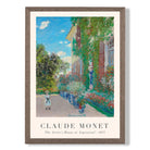 Claude Monet Artist's House at Argenteuil print in Walnut Wooden Frame