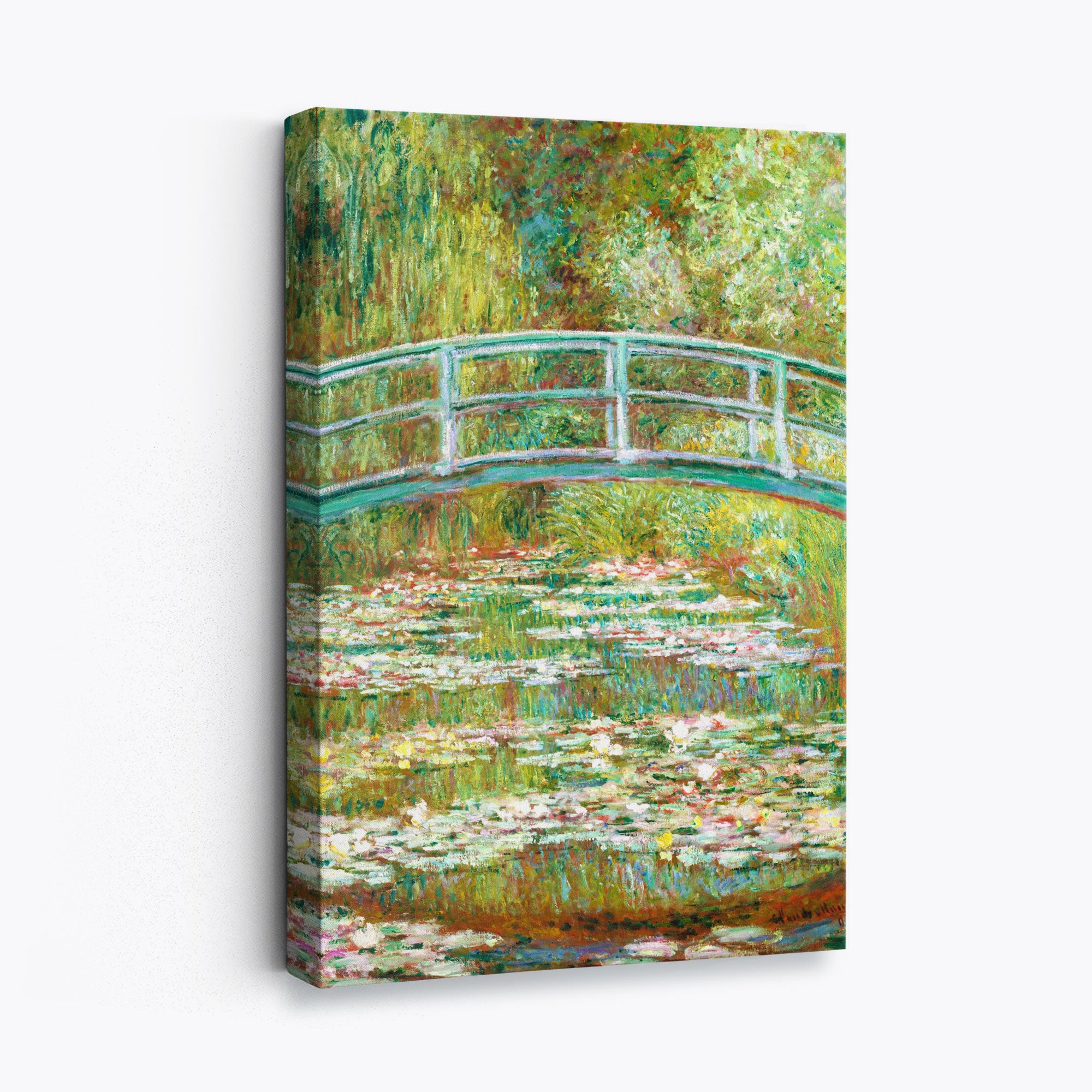 Claude Monet Bridge Over Pond of Water Lillies Canvas Art Print