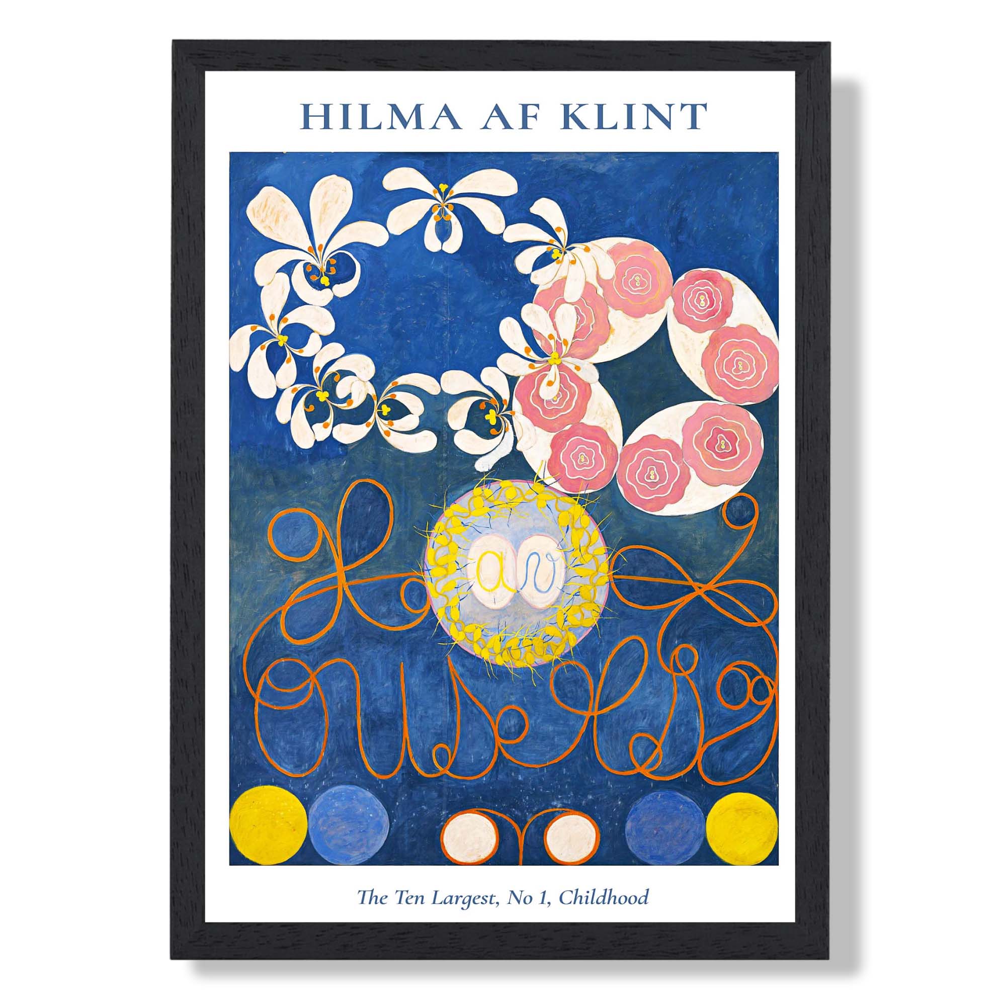 Hilma AF Klint No 1 Childhood Art Print print in Black Wooden Frame