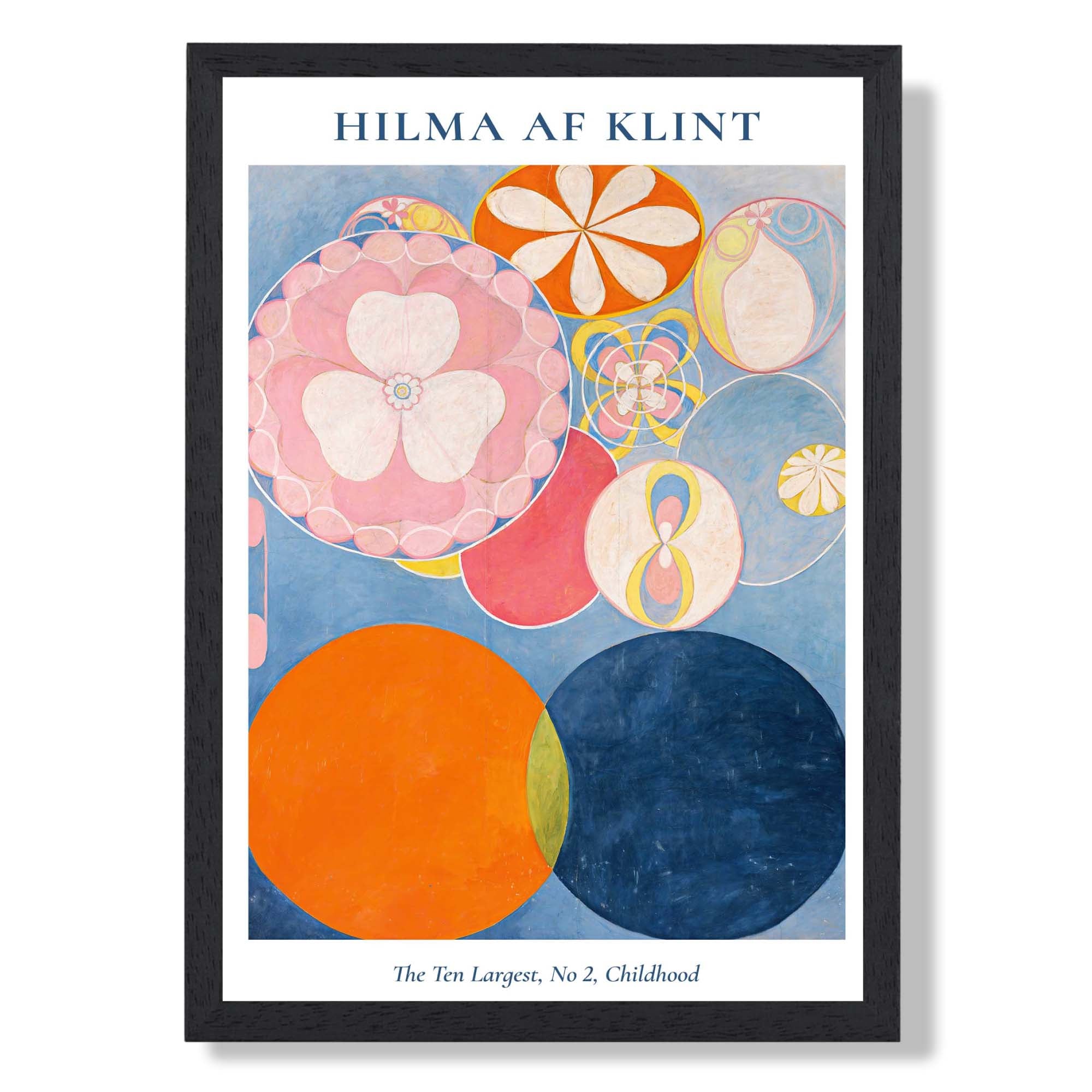 Hilma AF Klint No 2 Childhood Art Print print in Black Wooden Frame