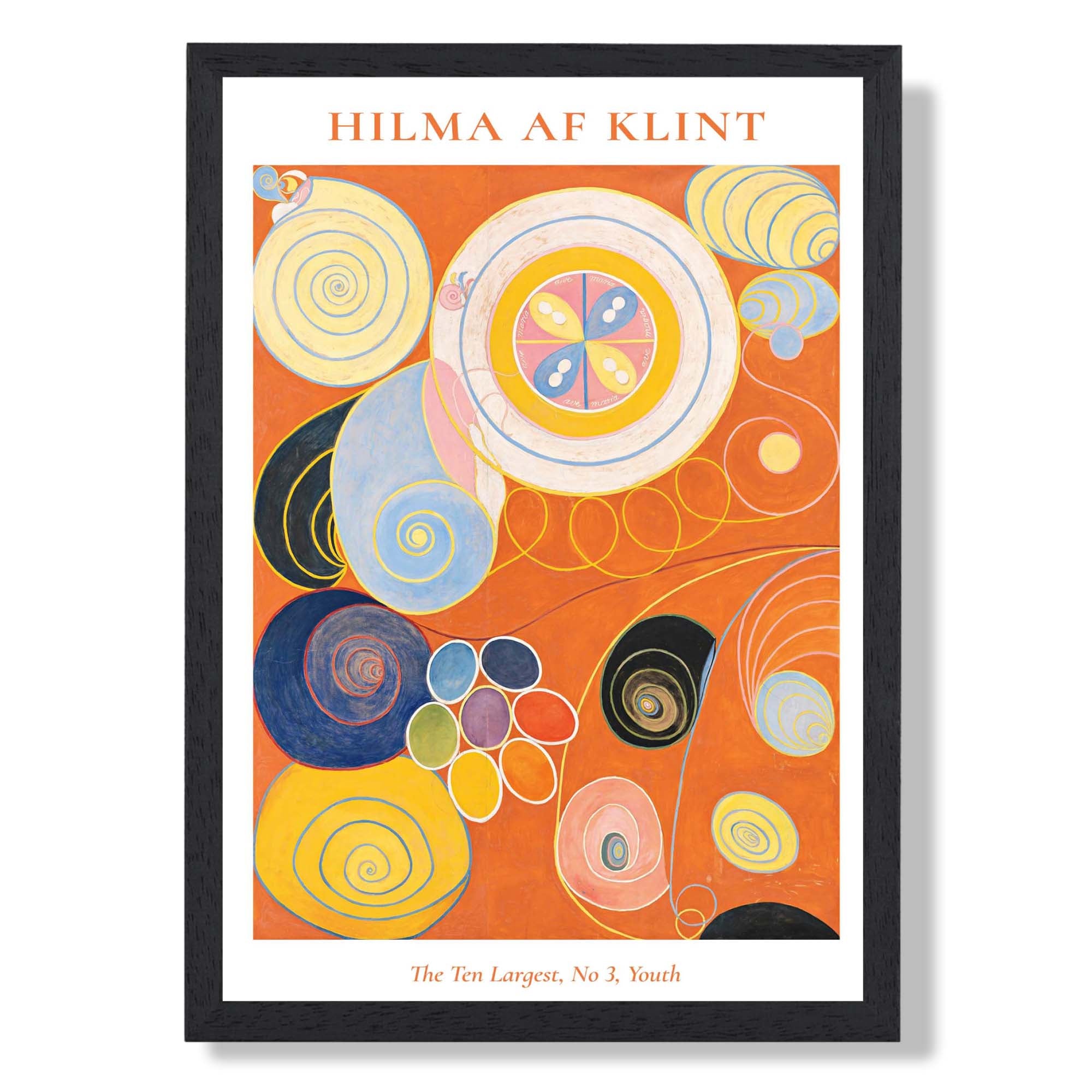 Hilma AF Klint No 3 Youth Art Print print in Black Wooden Frame