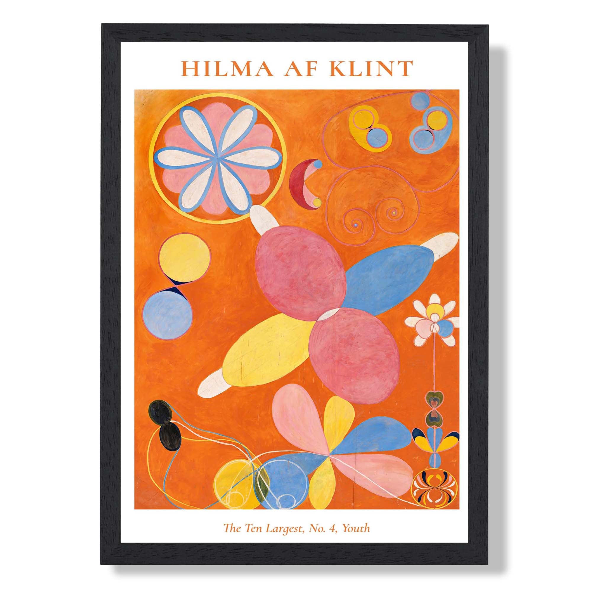 Hilma AF Klint No 4 Youth Art Print print in Black Wooden Frame