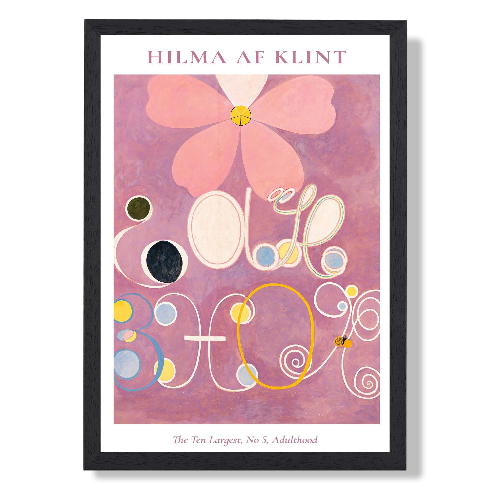 Hilma AF Klint No 5 Adulthood Art Print print in Black Wooden Frame