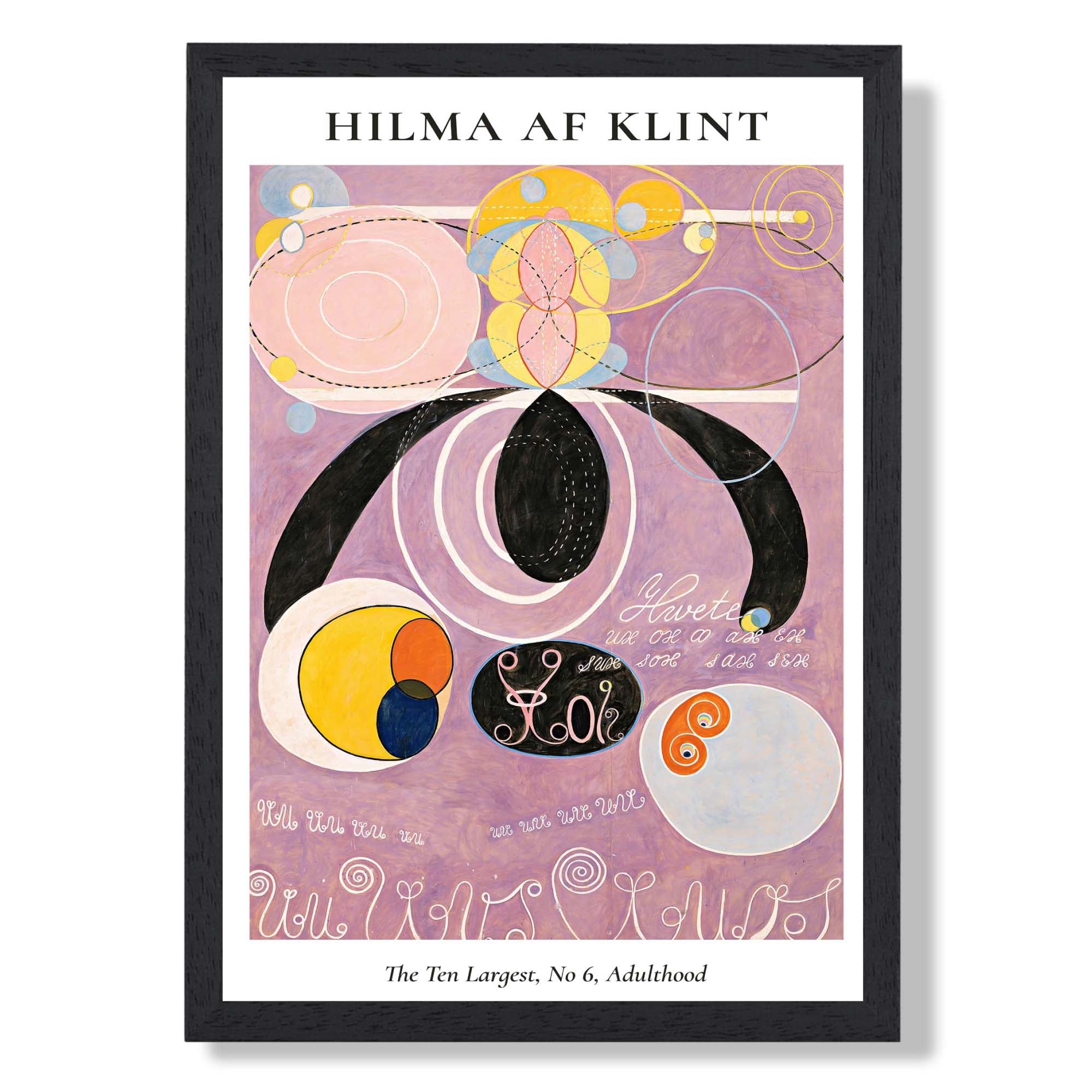 Hilma AF Klint No 6 Adulthood Art Print print in Black Wooden Frame