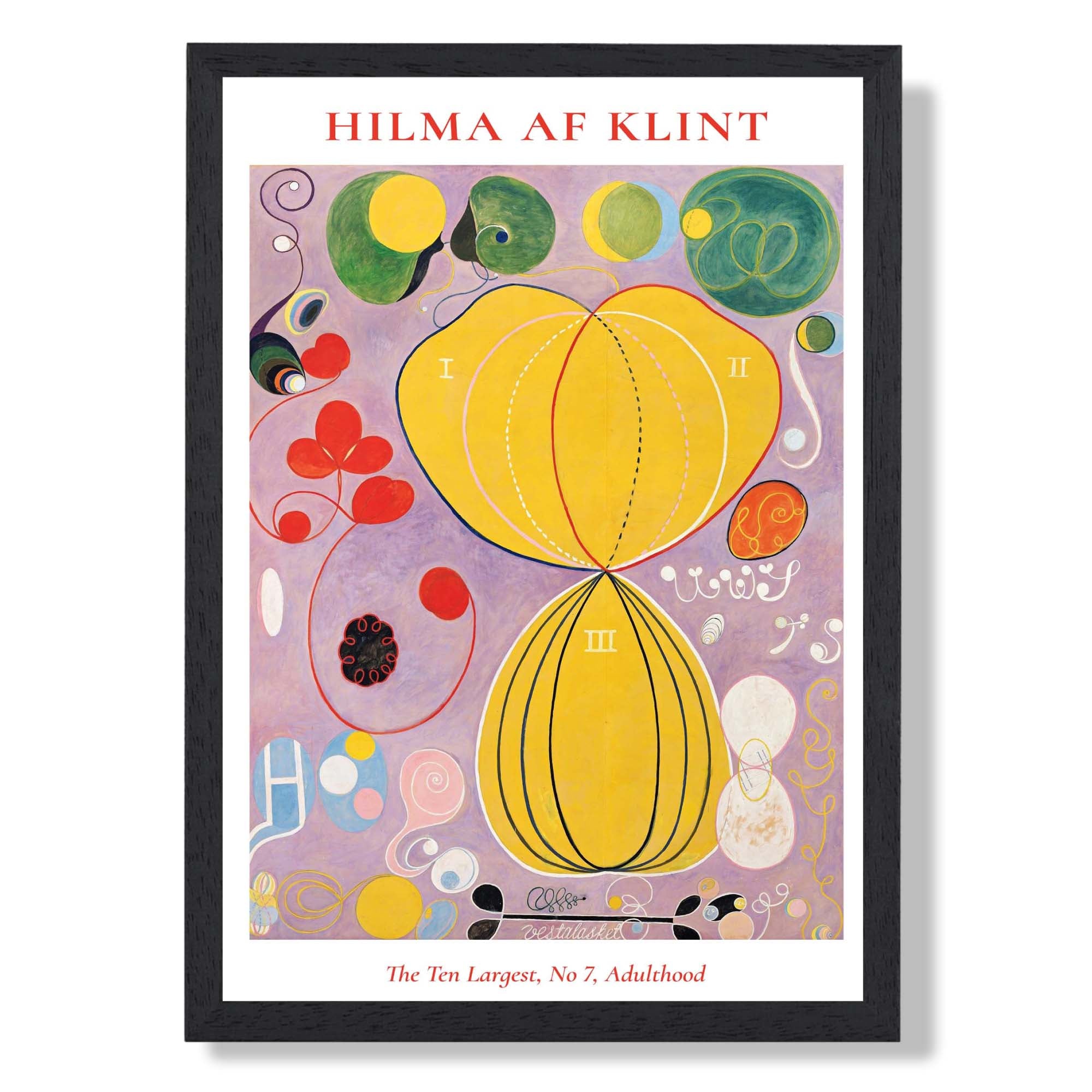 Hilma AF Klint No 7 Adulthood Art Print print in Black Wooden Frame