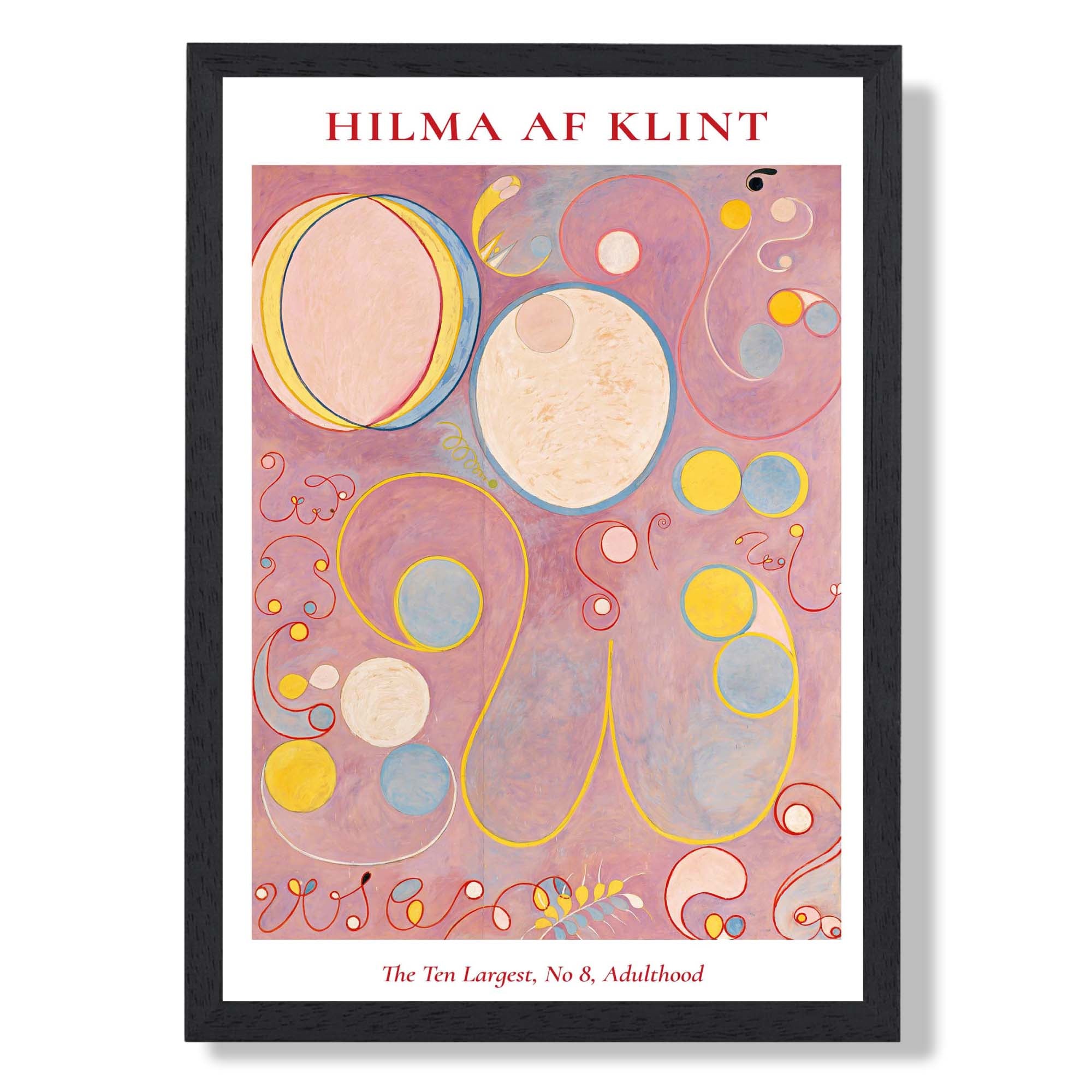Hilma AF Klint No 8 Adulthood Art Print print in Black Wooden Frame