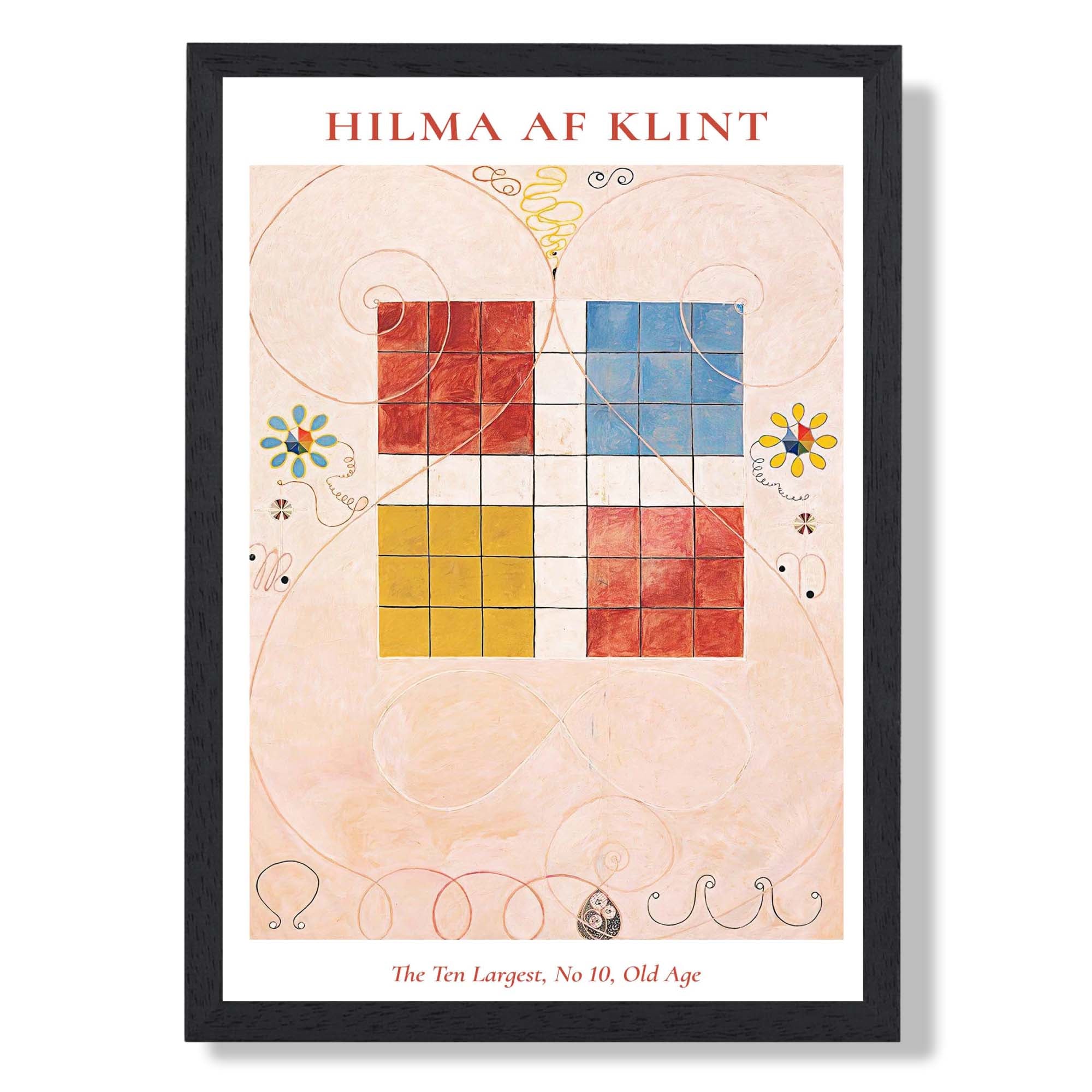 Hilma AF Klint No 10 Old Age Art Print print in Black Wooden Frame
