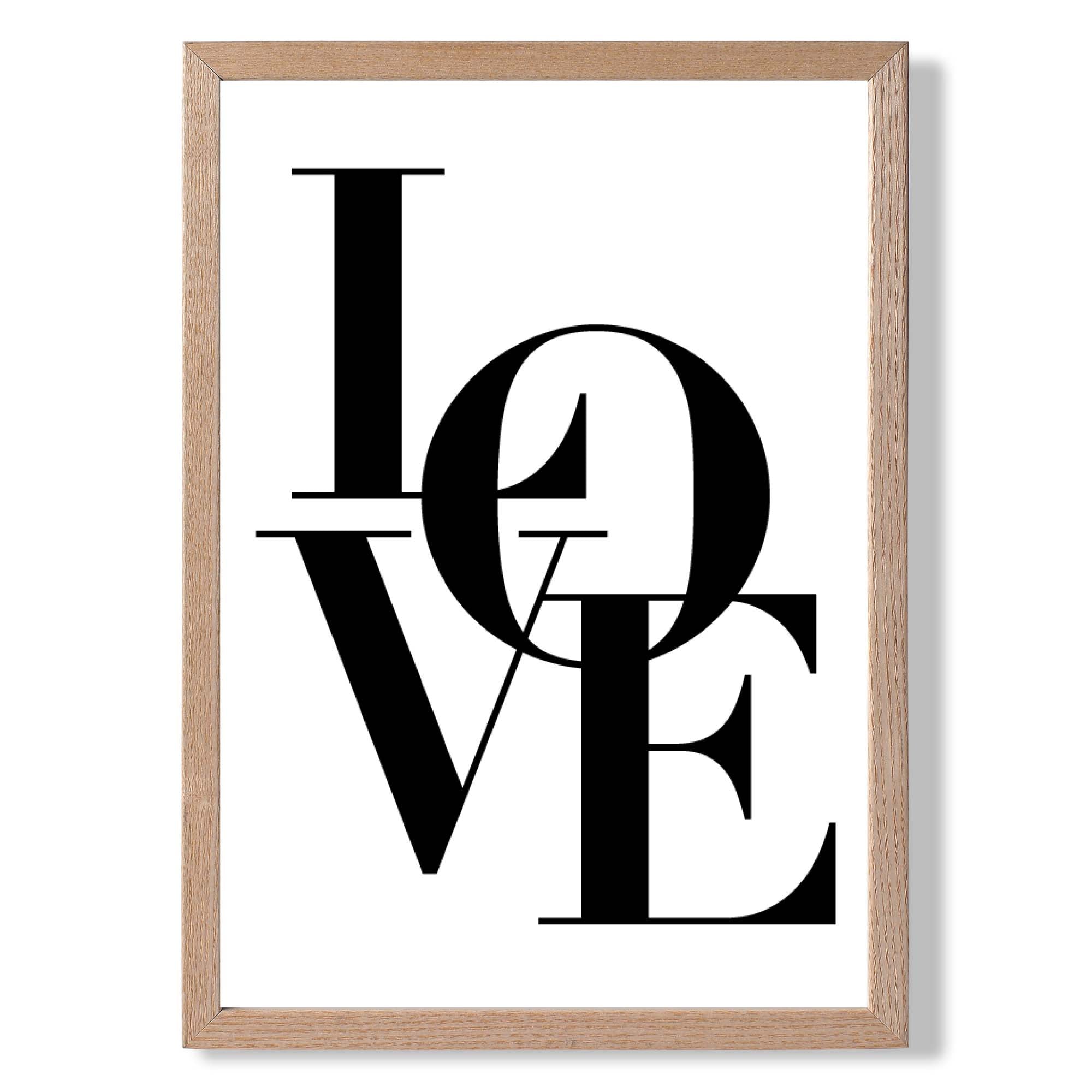 Love Typography Art Print Wall Art Print