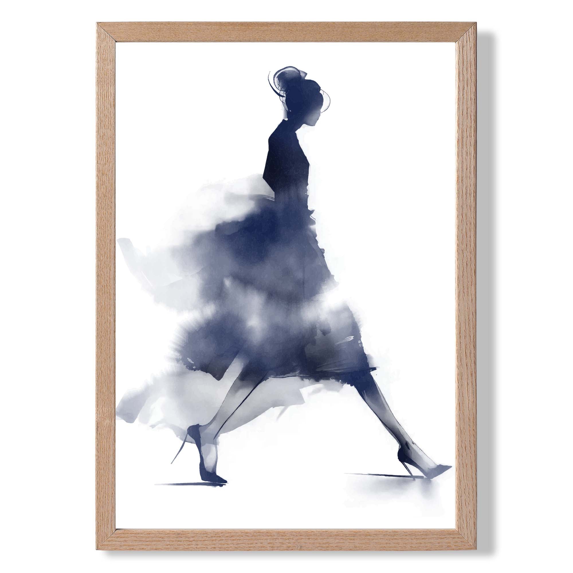 Fashion Catwalk in Blue Art Print Wall Art Print