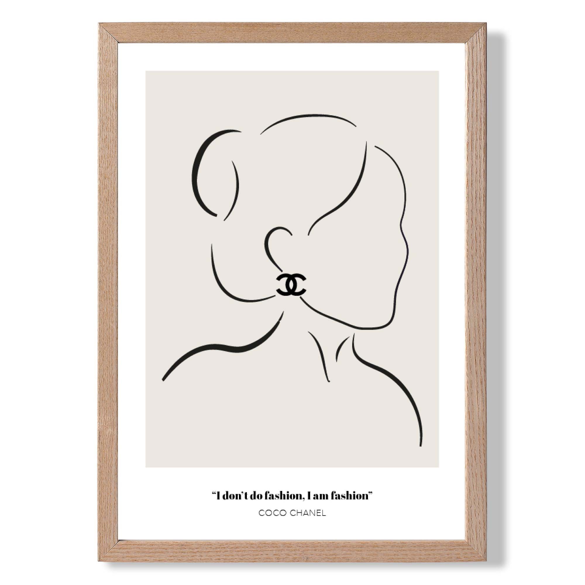 I am Fashion Sketch Quote  Art Print Wall Art Print