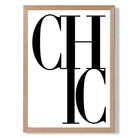 CHIC Typography Art Print Wall Art Print