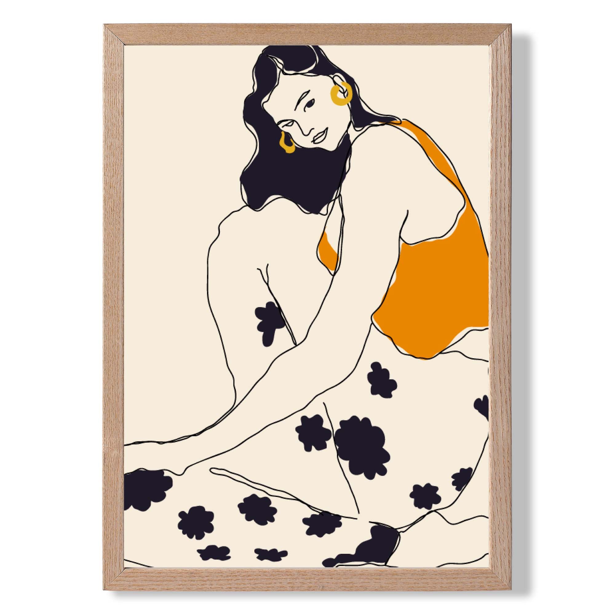 La Mode Chilled in Yellow Art Print Wall Art Print