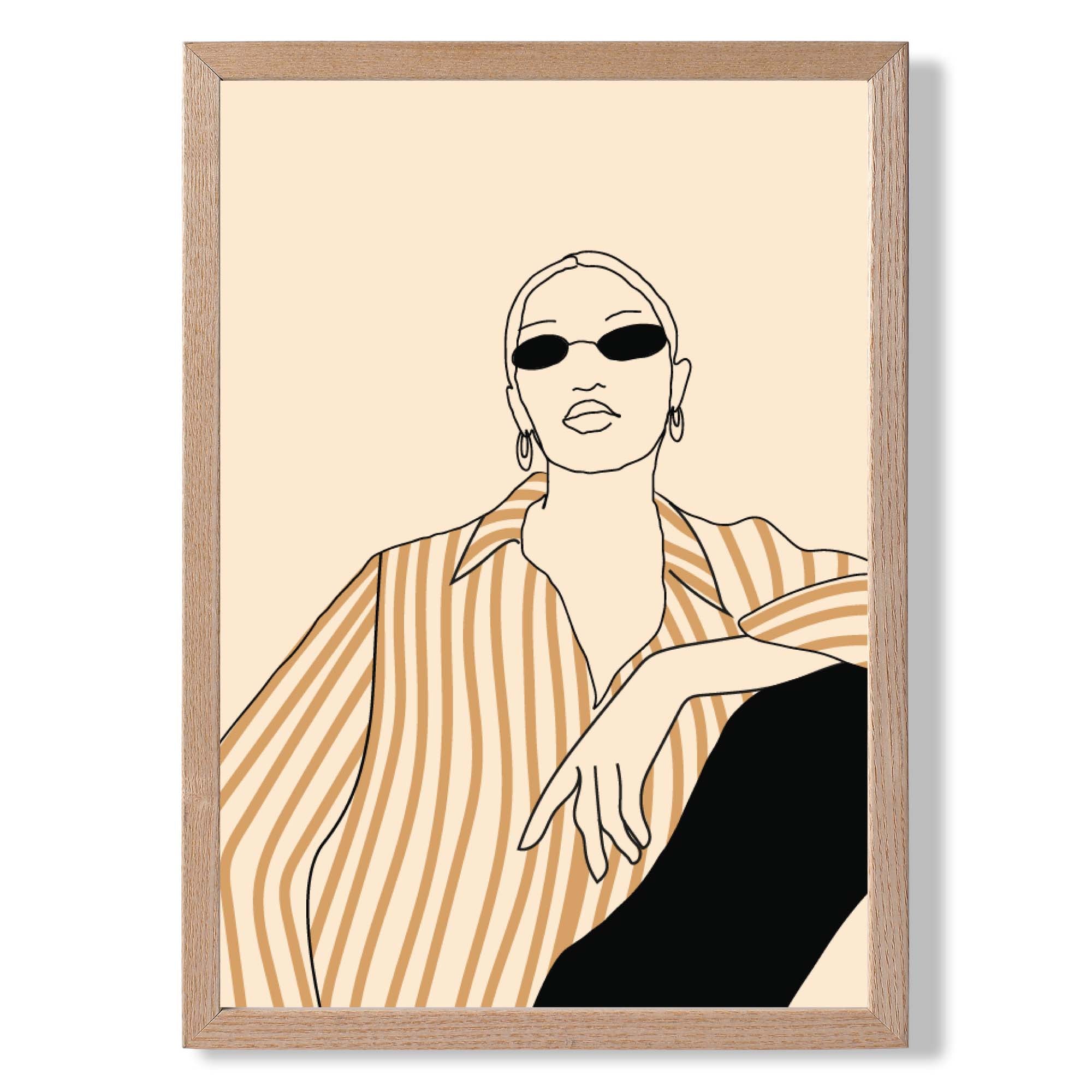 La Mode Vogue in Beige Art Print Wall Art Print