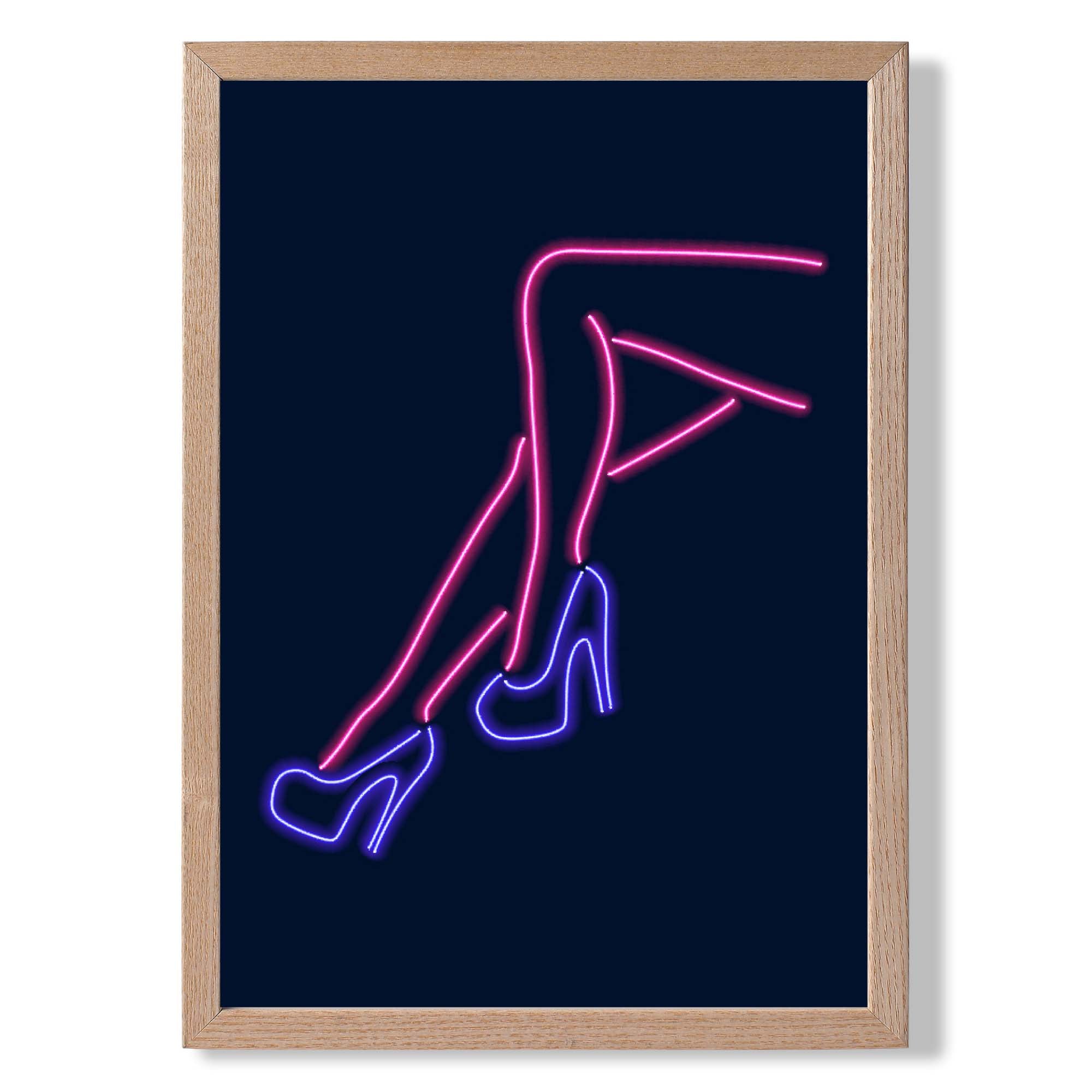 Neon Legs Art Print Wall Art Print